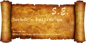 Serbán Emiliána névjegykártya